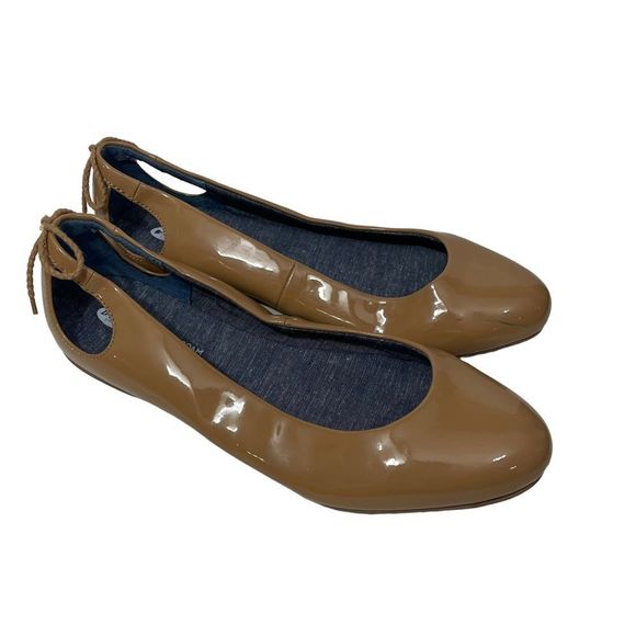 Dr. Scholl’s Brown Leather Round Toe Flats - Picture 1 of 8